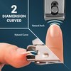 Alchemi 3D Curved Nail Clippers with Catcher for Men & Women, Surgical Grade Fingernail Clipper & Toenail Clipper for Thick Toenails, Professional Stainless Steel Nail Cutter, Box Included