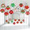 40 Pieces Ugly Sweater Cutouts Christmas Decoration Ugly Sweater Cardboard Cutouts with Glue Point Dots for Bulletin Board Party Holiday Party Decoration, 5.9 x 5.9 Inch