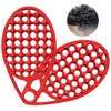 KOUPA Magic Silicone Curly Hair Brush, One Piece Twist Curl Comb for Afro Curls, Washable Hair Tool for Men Women, Red, 2 Pieces