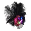 GENBREE Light Up Halloween Hair Clip Glowing Feather Headpiece Rose Flower Skull Hair Clips Cosplay Party Hair Accessories for Women and Girls