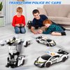 YOTOY Remote Control Car Toy for Kids 4 5 6 7 8, Transform Police RC Cars Toy, Robot Car, Birthday Gift for Kids Toys Age 4 5 6 Years Old Boys and Girls
