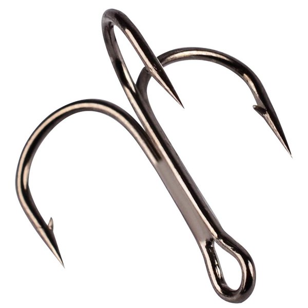 Dyxssm 100pcs/lot Treble Hooks Triple Fishing Hooks for Freshwater and Saltwater (Black, 4# 100pcs)