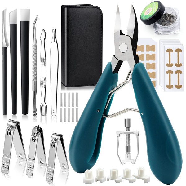 Ingrown Toenail Treatment, Ingrown Toenail Removal kit, Ingrown Nail Tool, Ingrown Toenail Corrector, Toenail Corrector Patch, Toenail Corrector Strips, Toenail File Lifter Pedicure Tool Kit