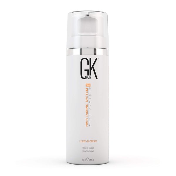 GK HAIR Global Keratin Leave In Conditioner Cream (4.4 Fl Oz/130ml) Conditioning Hydrating Smoothing Moisturizing & Frizz Control For Dry Damaged Hair Taming before Swimming or Exercise
