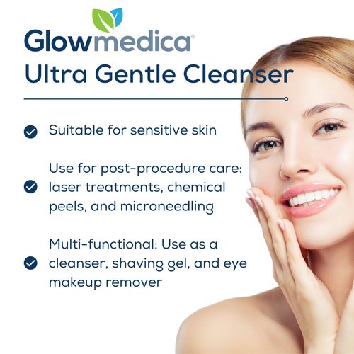 Glowmedica Ultra Gentle Cleanser with Marine Algae and Aloe Vera Gel for Sensitive Skin