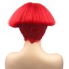 Wiginway Bowl Cut Costume Wig, Mushroom Cut Wigs for Male Women, Short Yaki Straight Fluffy Wigs, Red