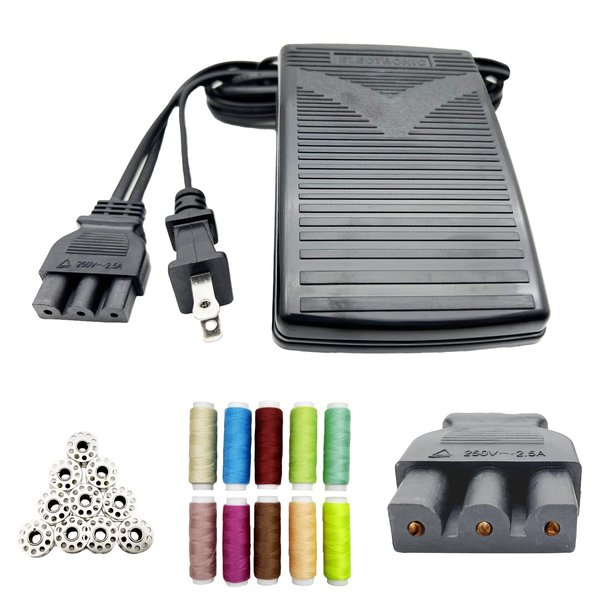 Singer Sewing Machine Power Cord, Singer Sewing Machine Pedal Replacement, Apply to Singer #359102-001 2263 2277 e99670 1304 4423 4411 4452 4432 44s 3116 3223 3337 3342 1507 2273 2259 m3500