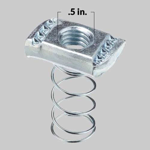 Newhouse Electric SP12-5PK Strut Channel Spring Nut .5-inch 5-Pack, Hardware Nuts for Strut Channel Bracket, Electro-Galvanized Strut Channel Nuts for A-Series and C-Series Steel Channels