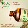 Yoken Pure Castor Oil Glass Bottle 16 fl oz 100% Natural Cold Pressed Castor oil for Face, Body, Hair, Eyelashes - Hexane Free, Unrefined,Virgin, Rich Fatty Acids for Castor Oil Pack Skin Moisturizer