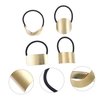 Beavorty 4pcs High Ponytail Hair Tie Zinc Alloy Ponytail Bands Punk Hair Rope Golden Ponytail Holder Decorative Ponytail Holder Rubber Hair Tie Elastic Cord Accessories Simple Girl