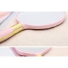 XPXKJ Handheld Mirror with Handle, for Vanity Makeup Home Salon Travel Use (Circular, Pink)