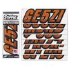 STIFFIE Techtron Rust/Black 3" Alpha-Numeric Registration Identification Numbers Stickers Decals for Boats & Personal Watercraft