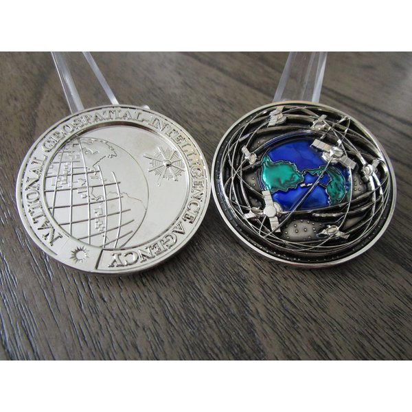 Oneworldtreasures Department of Defense NGA National Geospatial Intelligence Agency Challenge Coin.