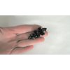 Smaller chuncky black metal black crystal hair pin alligator clip
