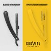 Professional Straight Razor - Ultra Exposed Straight Razor Kit with 10 Gravity Premium Blades, 2mm Exposed ("The OG")