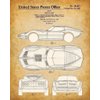 Original Corvette Patent Art Prints - Set of Four Photos (8x10) Unframed - Makes a Great Man Cave Decor and Gift Under $20 for Corvette Owners and Car Enthusiasts