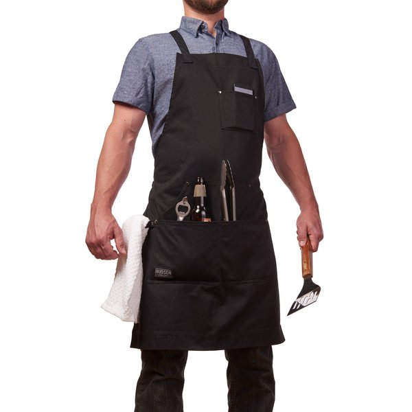 Hudson Durable Goods - Professional Grade Chef Apron - Black - 100% Cotton