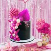 38 PCS Balls Cake Toppers Palm Leaves Cake Decorations for Birthday Wedding Baby Shower Party Supplies (Pinkish Purple)