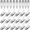 28 Pieces Fingernail Nail Clippers Bulk Thick Stainless Steel Toe Nail Clippers Nail Cutter Set Portable Sturdy Nail Clippers for Men and Women (Simple Style)