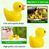EKisemio 200 Pieces Mini Resin Ducks Yellow Tiny Duckies for School Project Accessories Miniature Characters Fairy Garden Landscape Aquarium Dollhouse Potted Plants Decorations