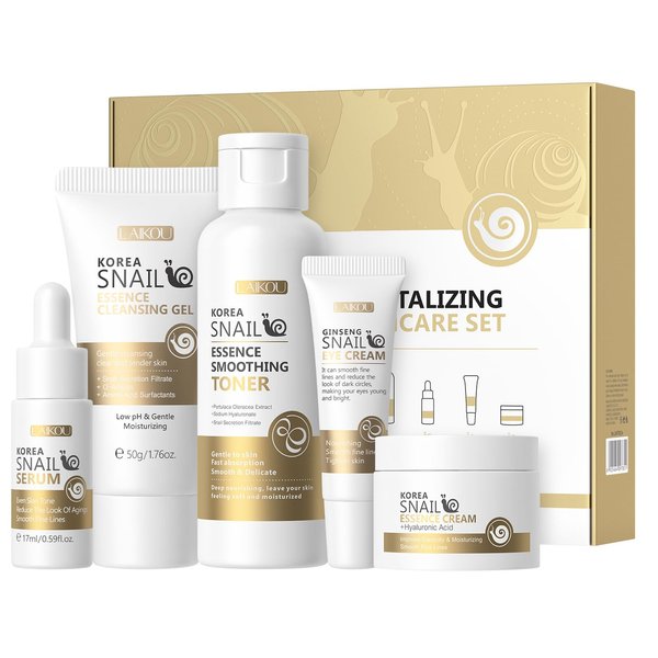 Hydrated Skin Care Mini Set ,Travel Essentials Cleanser, Makeup Remover, Serum，Moisturiser & Eye Cream ,Vegan & Anti-Aging-Free Facial Mini Kit(5 Piece)