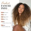 FANCEE Afro Kinky Curly Braiding Hair Ombre Blonde Marlybob Jerry Curl Crochet Hair Extension for Black Women Short Soft Synthetic Passion Twist Hair 6X (1B/27, 18 Inches)