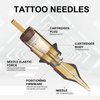 Tattoo Cartridge Needles 50pcs Assorted Disposable Tattoo Needles Curved/Round Magnum Shader Soft Edge Mixed 7RM 9RM 11RM 13RM 15RM(#10 Bugpin RM) EN02-50KIT-T