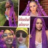 Purple Braiding Hair Pre Stretched 32inch 3 Packs Braiding hair Extensions Synthetic Crochet Braids, Hot Water Setting Professional Soft Yaki Texture. (32inch(3Packs),Lavender#)