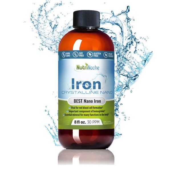 NutriNoche Pure Crystalline Liquid Iron Supplement - 30 ppm - Colloidal Minerals