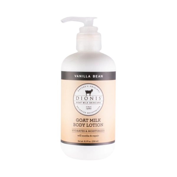 Dionis Goat Milk Hydrating Skincare Scented Cream, Rich & Creamy Daily Moisturizing Vanilla Bean Body Lotion For Dry Skin, Made in the USA, Cruelty-Free & Paraben-Free, 8.5 oz Bottle