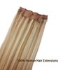 Halo Hair Extensions Real Human Hair 16inch 80g Balayage Ombre Blonde Human Hair Halo ExtensionsGolden Blonde with Medium Blonde Invisible One piece Secret Fish Line Wire In Remy Halo Hair Extensions