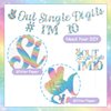 JOYMEMO Tie Dye 10th Birthday Decorations for Girls, Rainbow Peace Out Single Digits Tie Dye Tenth Birthday Party Supplies, Paper Glitter Banner & Cake Topper Double Digits 10 Birthday Decor