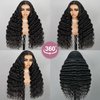 SUPERLOOK 6x5 Wear And Go Glueless Wigs Human Hair 220% Density Lace Front Wigs Human Hair Loose Deep Wave Wigs Pre Cut Lace 12a Real Pre Bleached New Body Wave Wig (20inch, 5X6 Loose Curly Wig)