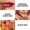 Oulac Pink Lipstick for Women with Metallic 3D Shine Lightweight Hydrating Formula, High Impact Lip Color, Full Coverage Lip Makeup, Velocity(15)