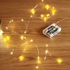 Sanniu Led String Lights, Mini Battery Powered Copper Wire Starry Fairy Lights, Battery Operated Lights for Bedroom, Christmas, Parties, Wedding, Centerpiece, Decoration (5m/16ft Warm White),1 Pack