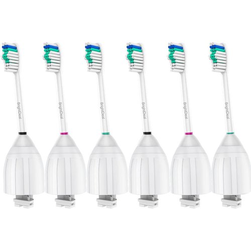 BrightDeal Replacement Toothbrush Heads Compatible with Philips Sonicare Toothbrush Electric Handle, for Sonicare E Series Essence, Xtreme, Elite, Advance and CleanCare Toothbrush, 6 Pack