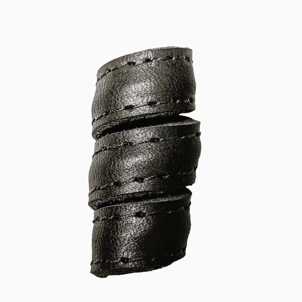 Leather Hair Beads, Dreads beads, Beard beads, Ponytail Wrap, Ponytail Holder, Hair Tie, Leather Wrap, cosplay hair, Hair Accessories, Women's hair, Men's hair (Small, Black)