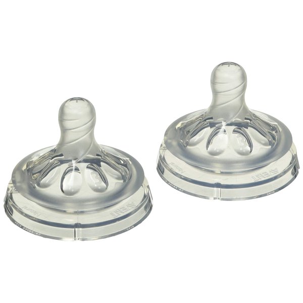 Philips AVENT Natural Baby Bottle Medium Flow Nipple 3M+, One Size, 2 Count