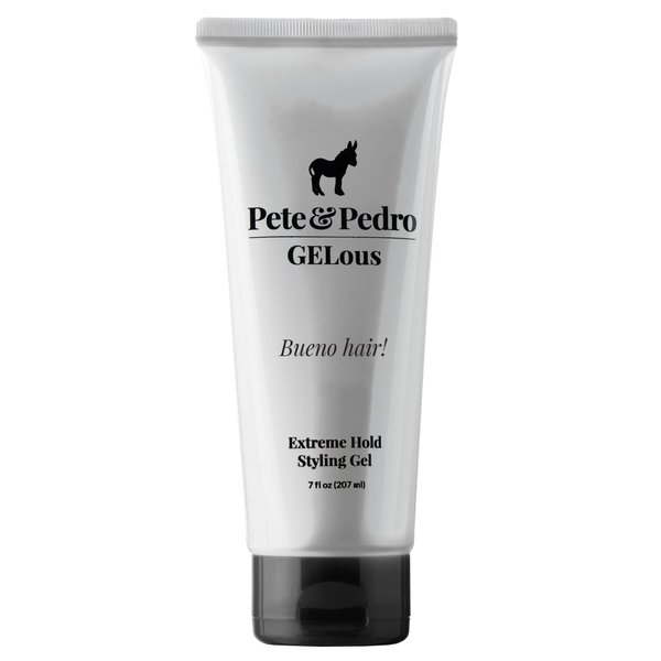 Pete & Pedro GELous - Extreme Hold Styling Hair Gel for Men | Super Strong Hold and High Shine | Gel/Paste Hybrid Provides Slick Wet Hair Look | As Seen on Shark Tank, 7 oz.