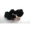 Flower shaped hair tie pony tail holder scrunchie with crystals and pearl