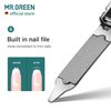 MR.GREEN Collapsible Nail Clippers Small and Thin Portable Travel Nail Scissors Cutter Stainless Steel Manicure Tools with Nail Files (Eco-Packaging)