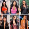 BABOSHOW 250% Density 13x6 30 Inch HD Lace Front Wigs Human Hair Pre Plucked Glueless Lace Frontal Wigs Human Hair 13x6 Straight Human Hair Wigs for Black Women