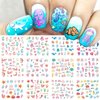 Ocean Nail Art Stickers Decals Summer Sea Nail Art Supplies Water Transfer Shell Crab Starfish Turtle Whale Seaweed Design Cute Cartoon Nail Accessories DIY for Women Girls 12 Sheets