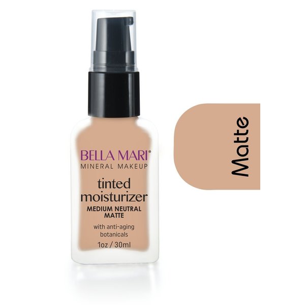 Bella Mari Natural Liquid Foundation, Medium Neutral, Matte; 1floz