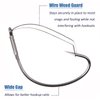 Wacky Weedless Hooks Bass Fishing Hooks Weedless Worm Hooks Wide Gap Wacky Worm Fishing Hook for Wacky Rig Worm Lures Freshwater Saltwater