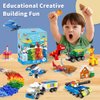 1100 Piece Building Blocks Classic Building Toys, Creative Bulk Building Bricks Sets Compatible with Legos Baseplate Sets 17 Colors Mixed 147 Shapes for Kids Party Favors Birthday Gift