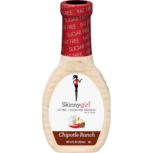 Skinnygirl Fat-Free Salad Dressing, Sugar-Free Chipotle Ranch, 8 Ounce