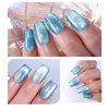 Imtiti Deep Sky Blue Color Gel Nail Polish,0.5fl oz Holographic 9D Cat eyes Glitter Magnetic Gel Polish UV Gel Nail Polish with Magnetic Stick for Nail Salon