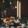 DRomance Ivory Flameless Taper Candles with Remote and Timer 6 Pack Battery Operated LED Flickering Taper Candles Real Wax Dimmable Light Dinner Wedding Holiday Decor(0.78" D x 9.64" H)