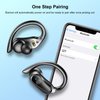 for Motorola Moto G Play (2021) Bluetooth 5.1 Headphones with Dual LED Digital Display 42Hrs Playtime, IP7 Waterproof Running Headphones with Earhooks & Mic